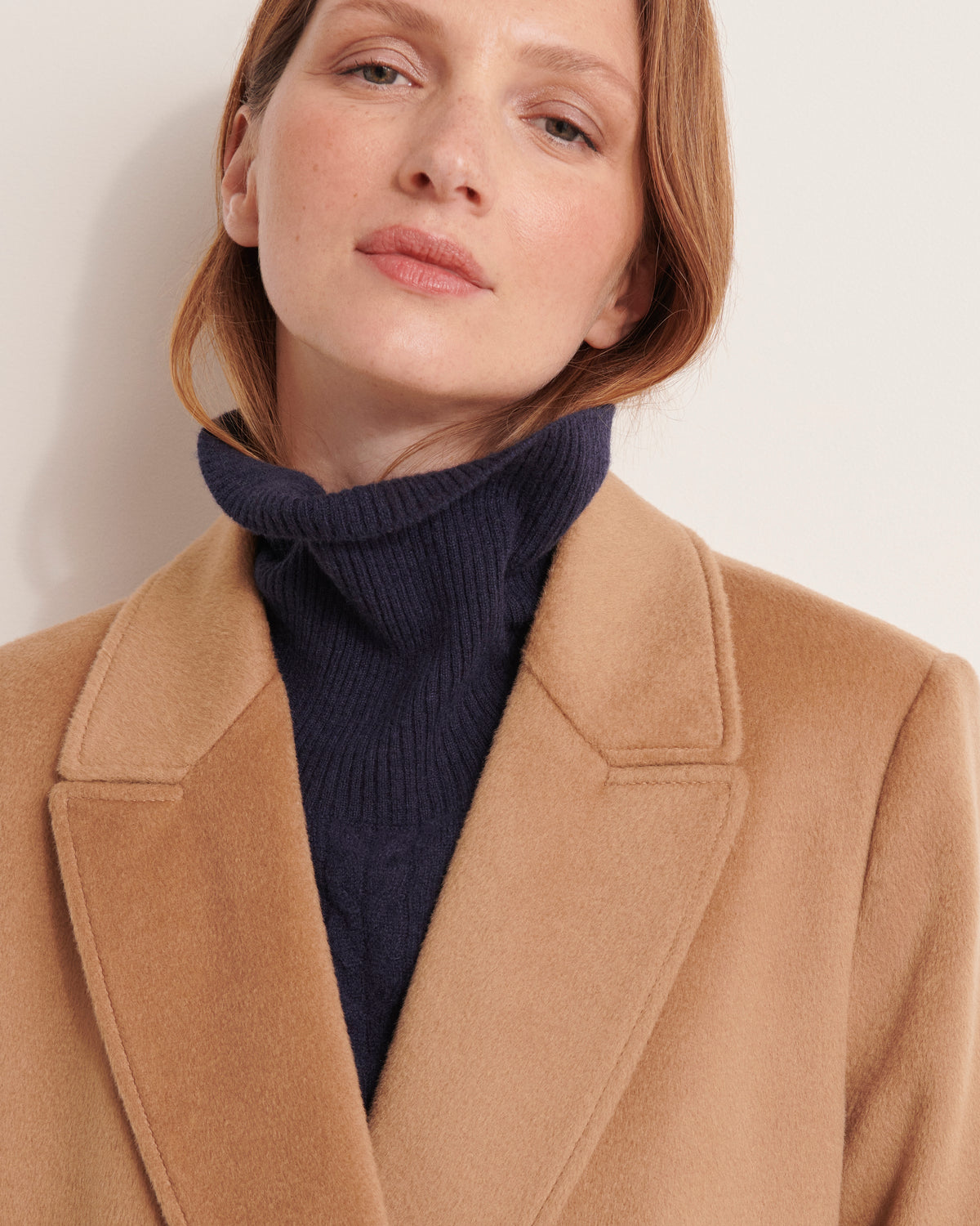 Manteau long double boutonnage en laine MAJESTUEUX/12147/010