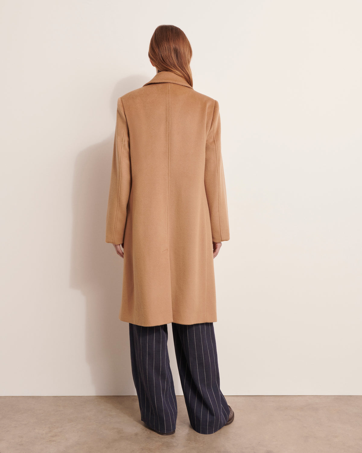 Manteau long double boutonnage en laine MAJESTUEUX/12147/010