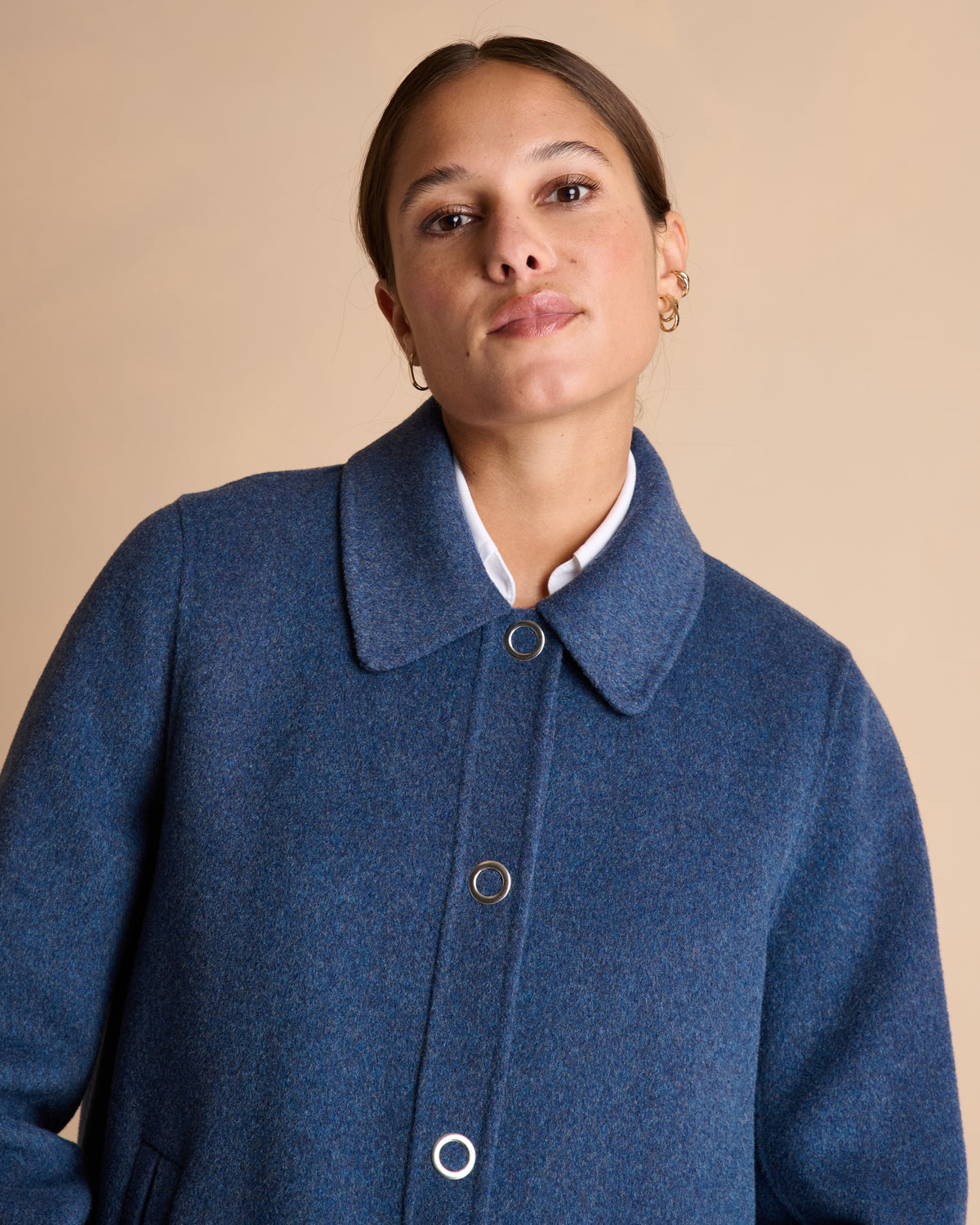 Veste courte bleue boutonnée MISTIGRIFFE/14098/301