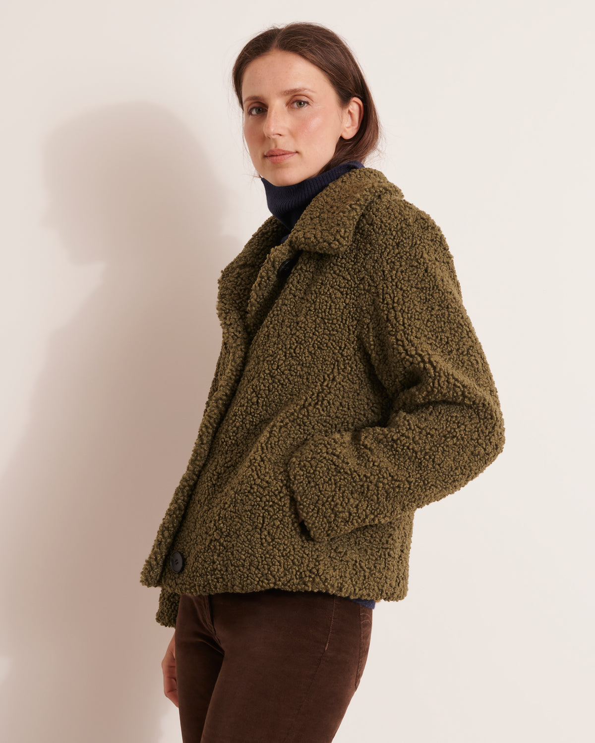 Manteau court en fausse fourrure MOELLEUX12/12032/216