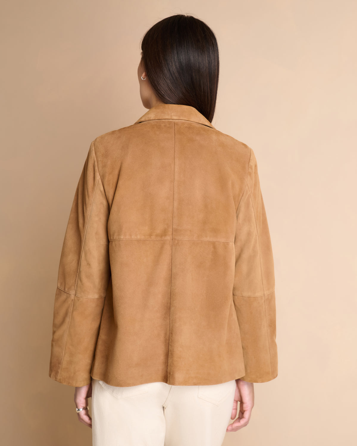 Manteau camel court manches longues et larges MUSTANG/14038/043