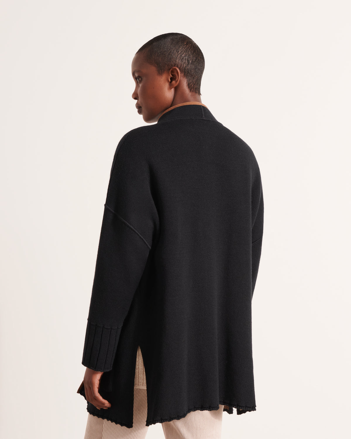 Manteau en maille double face NAMPO/12007/921