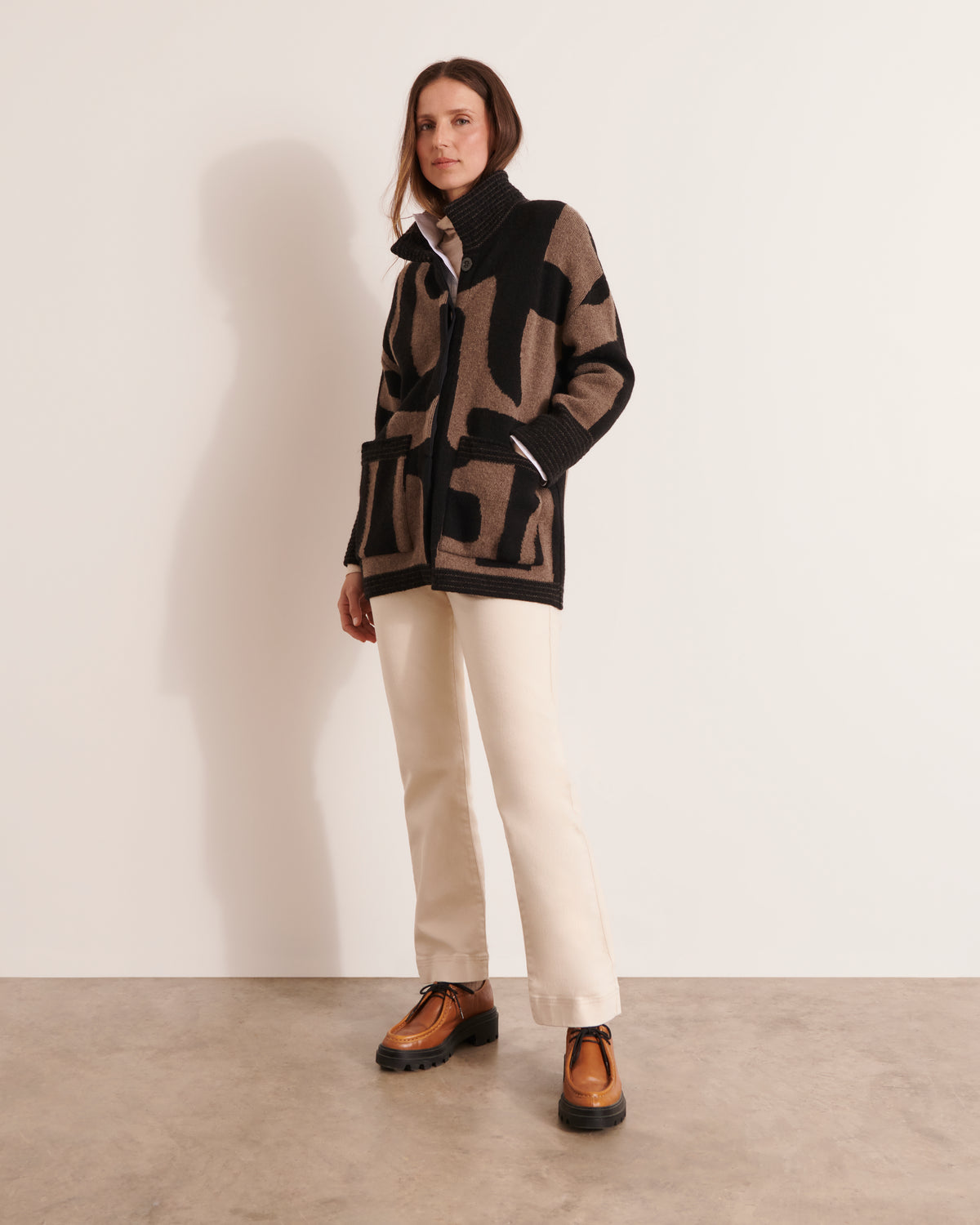 Manteau en maille jacquard NAOMIA/12070/921