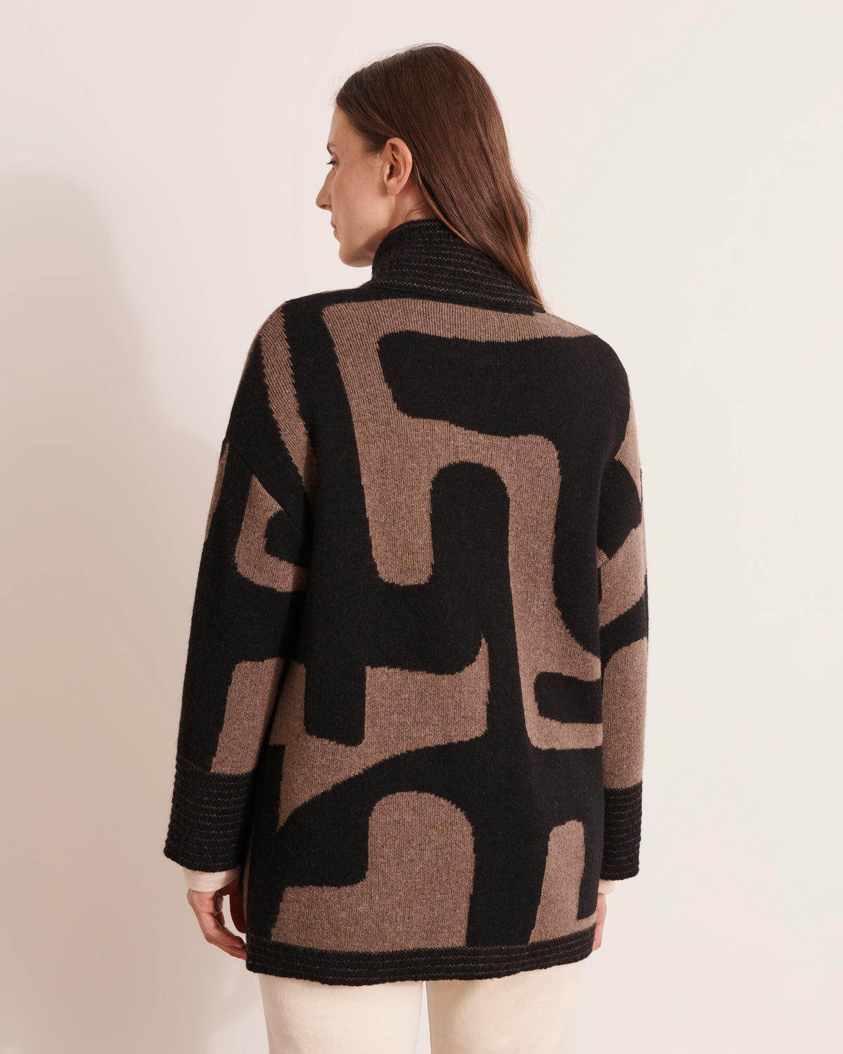 Manteau en maille jacquard NAOMIA/12070/921