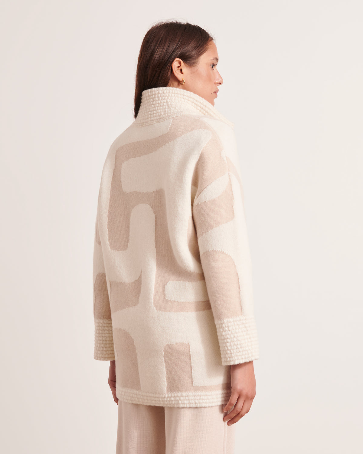 Manteau en maille jacquard NAOMIA-B/12155/781