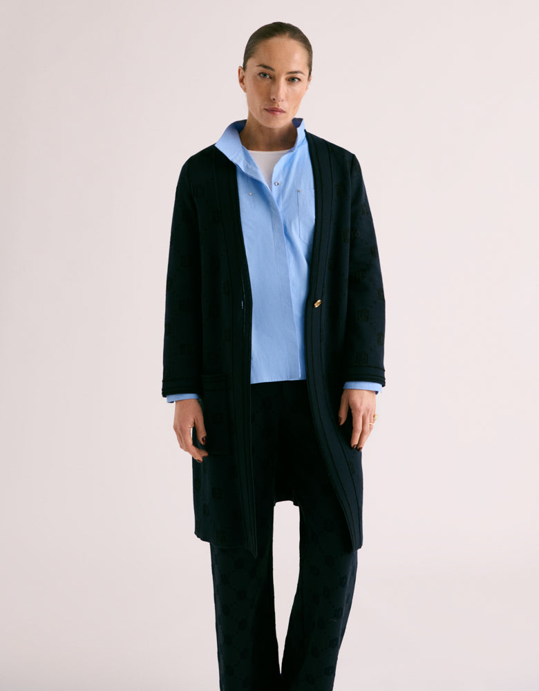 Manteau maille jaquard irisée NEF/88005/886