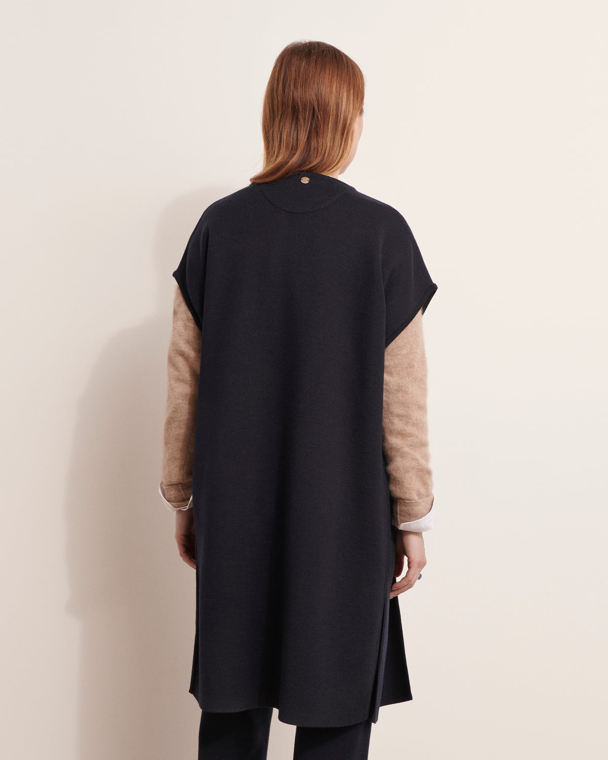 Manteau sans manches en maille double face réversible NERINE1927/12137/886