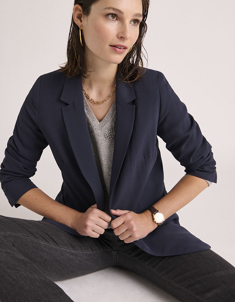 veste blazer bleu marine