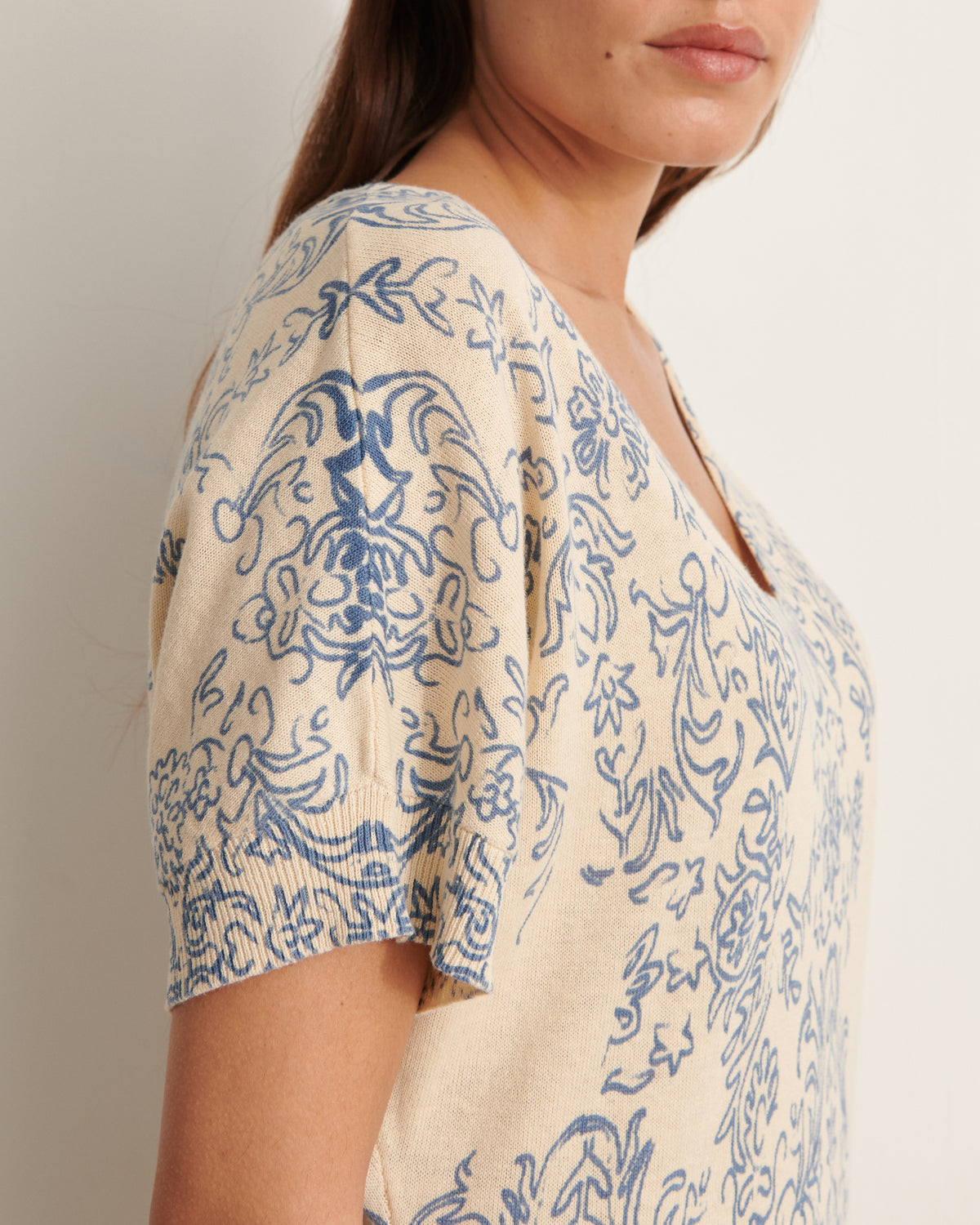 Robe courte kimono en maille imprimée OPALISMA/11123/882