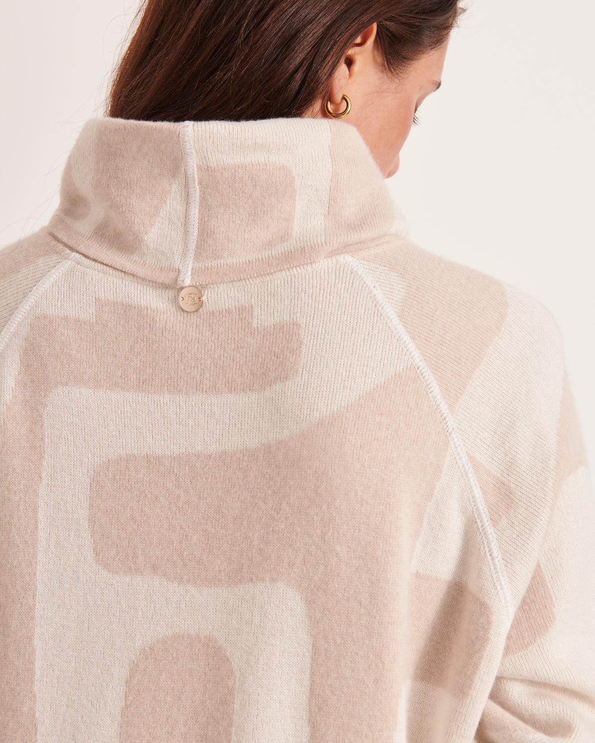 Robe courte en maille jacquard en laine mérinos et cachemire ORALIA/12189/781