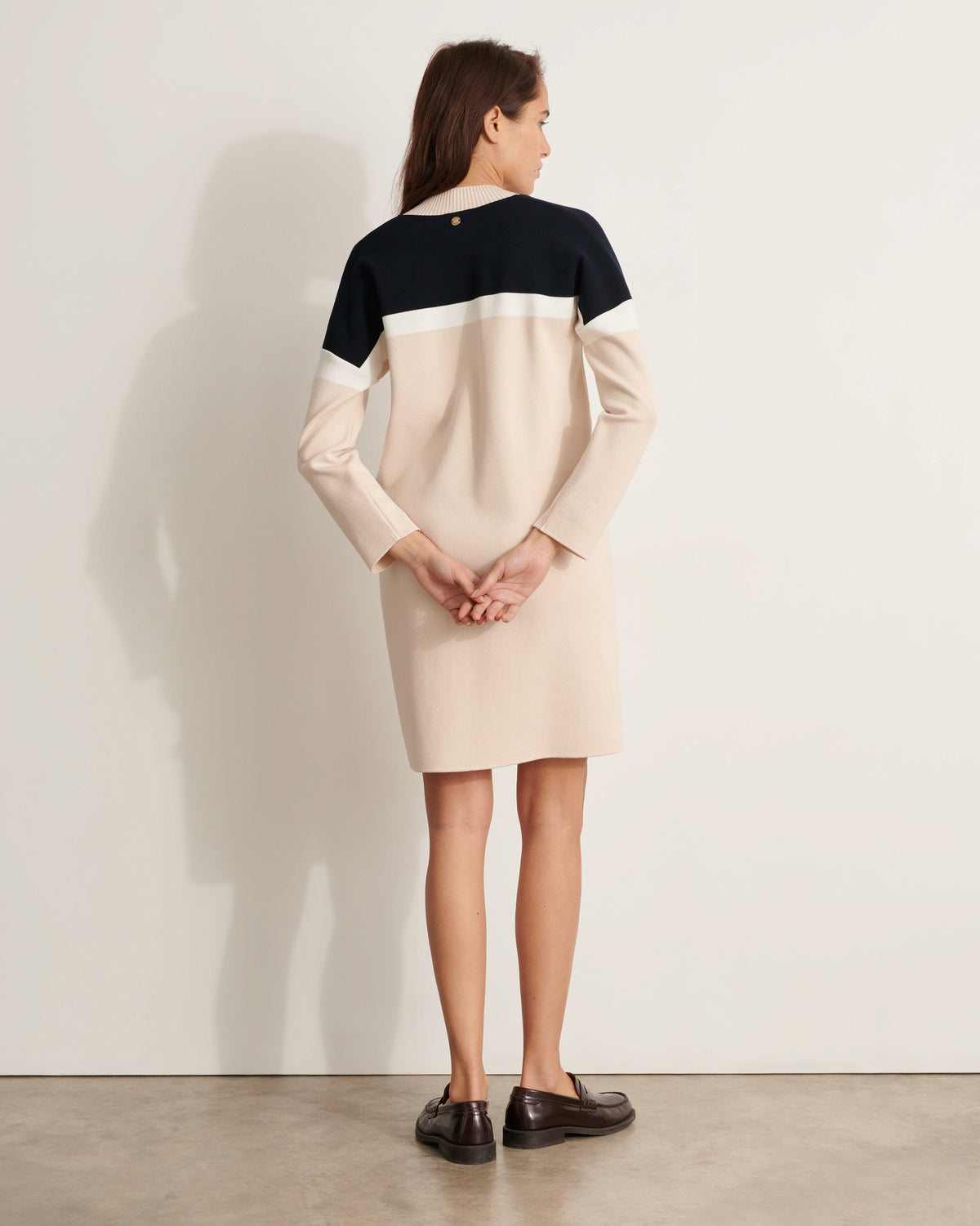 Robe courte en maille colorblock OSMARA/11036/781
