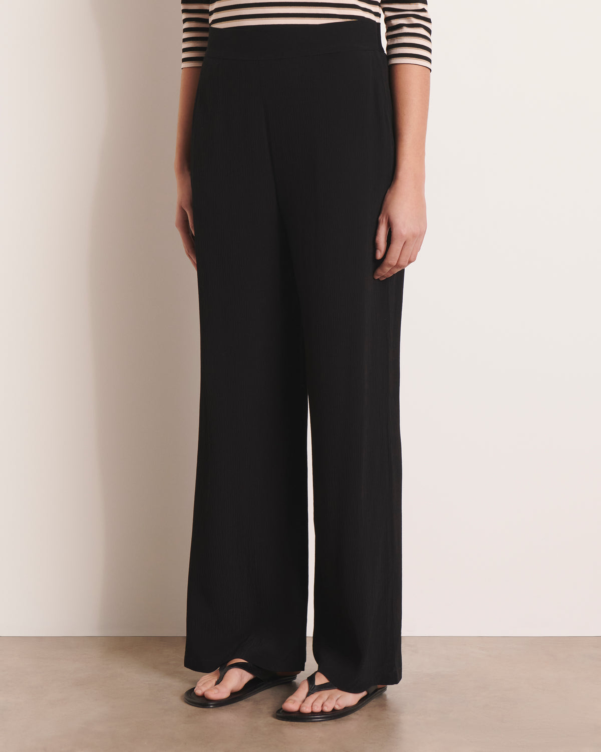 Pantalon fluide large noir PALERMA/13203/500