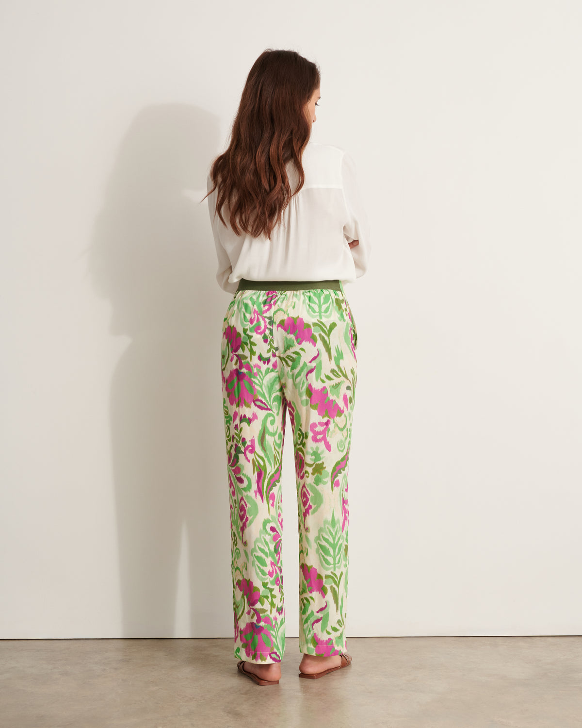 Pantalon fluide imprimé PALMERAIE/11947/600