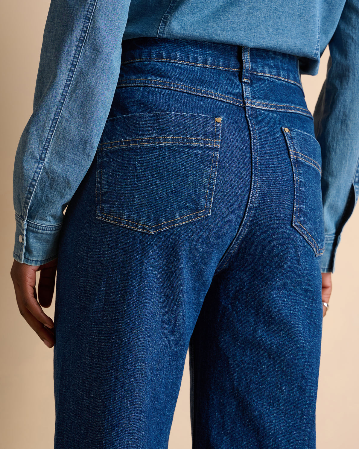 Jean flare bleu PANDORE/14133/317
