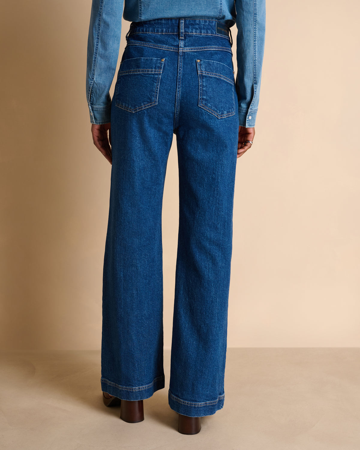 Jean flare bleu PANDORE/14133/317