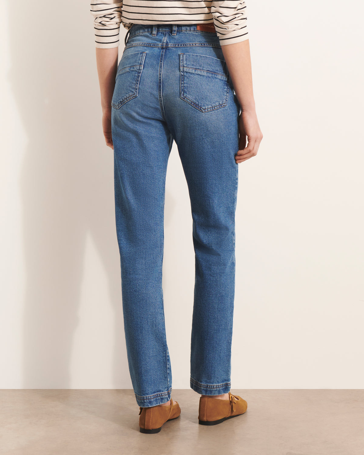 Jeans droit délavé bleu PANJEAN13-BIS/13140/301
