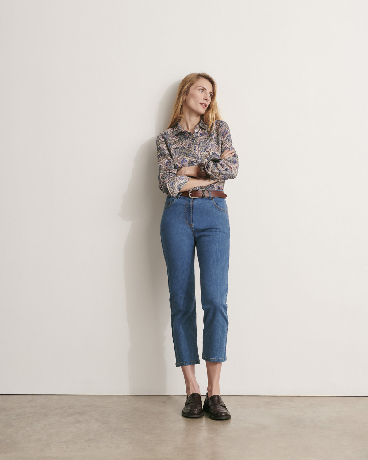 Jeans délavé 7/8ème PANJINA11/11025/301
