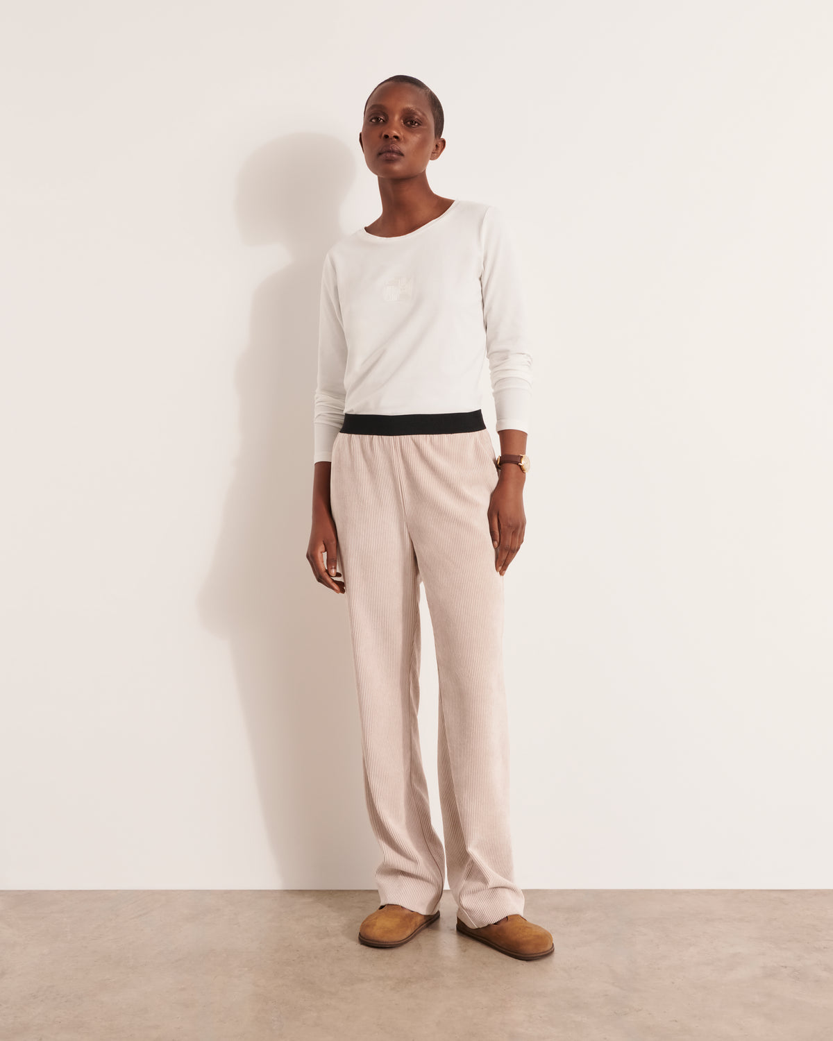 Pantalon droit en velours PELVET12/12167/022