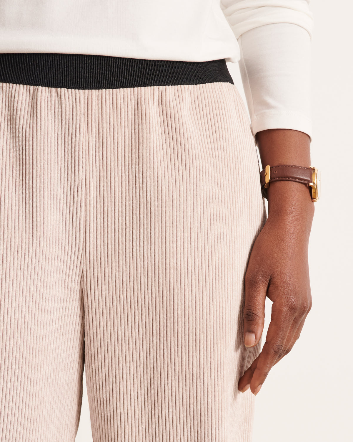 Pantalon droit en velours PELVET12/12167/022