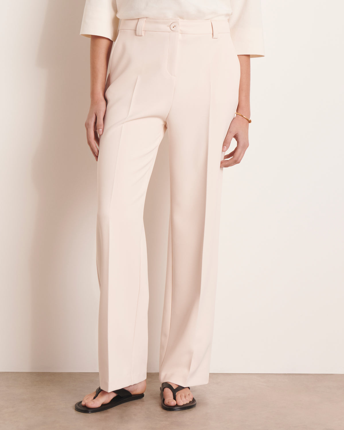 Pantalon blanc droit et large PIAMBRE-L/13130/003