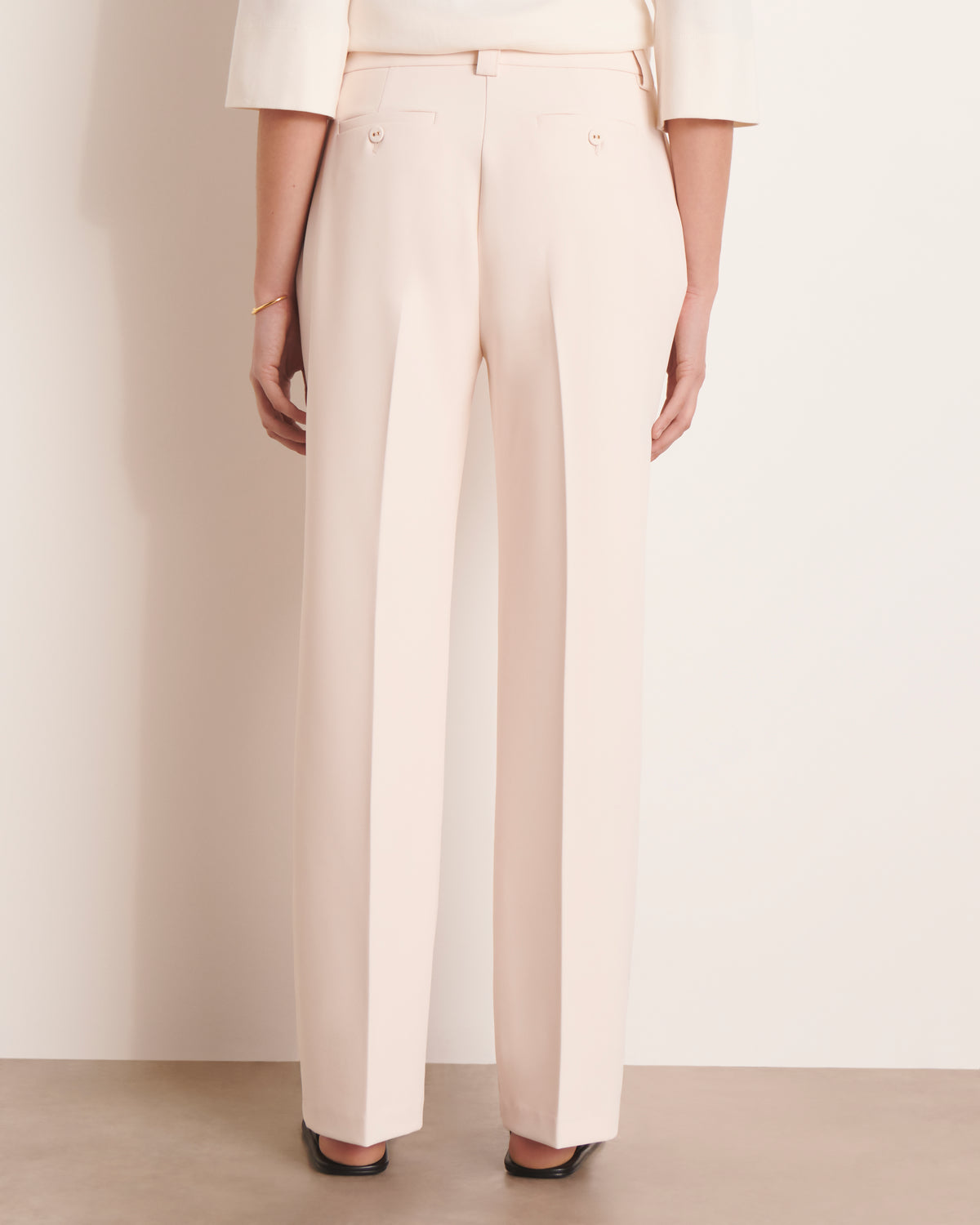 Pantalon blanc droit et large PIAMBRE-L/13130/003
