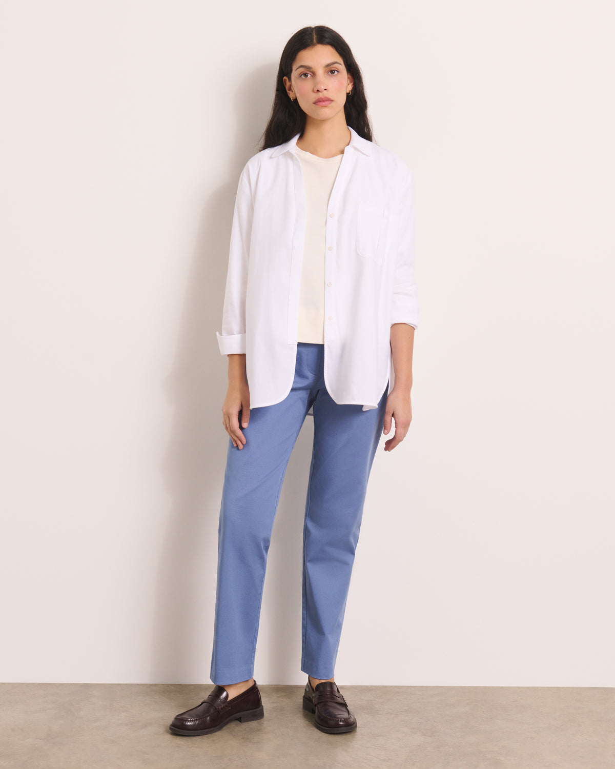 Pantalon droit bleu PICOLINEW/13204/277