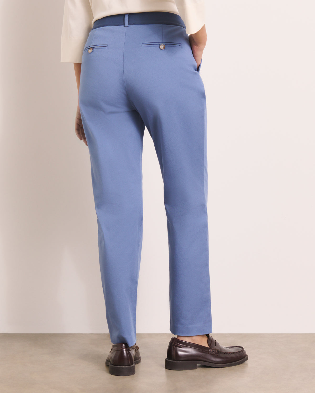 Pantalon droit bleu PICOLINEW/13204/277