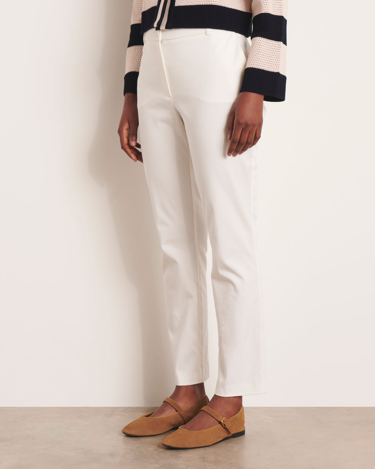 Pantalon droit blanc PICOLINEW-B/13229/001