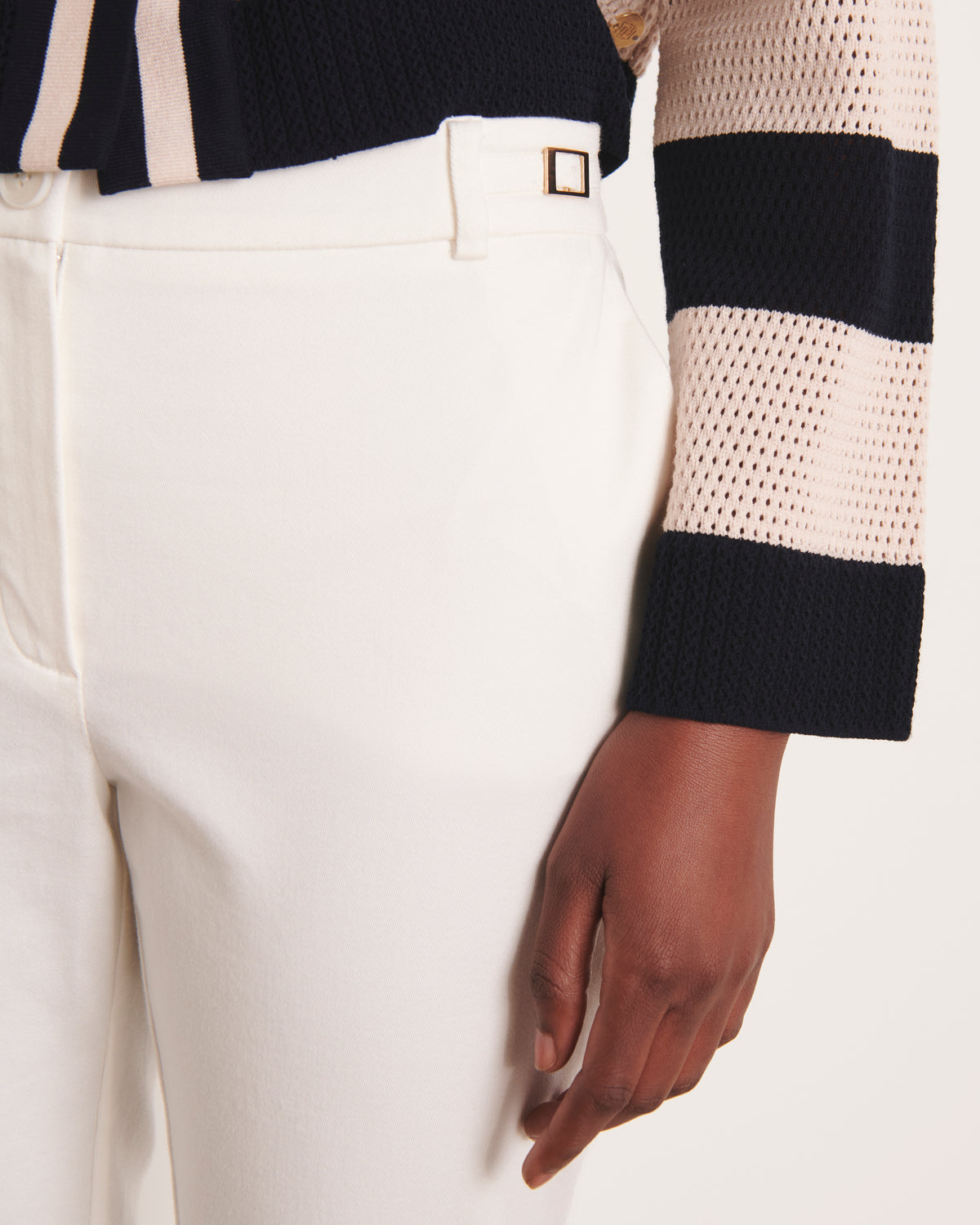 Pantalon droit blanc PICOLINEW-B/13229/001