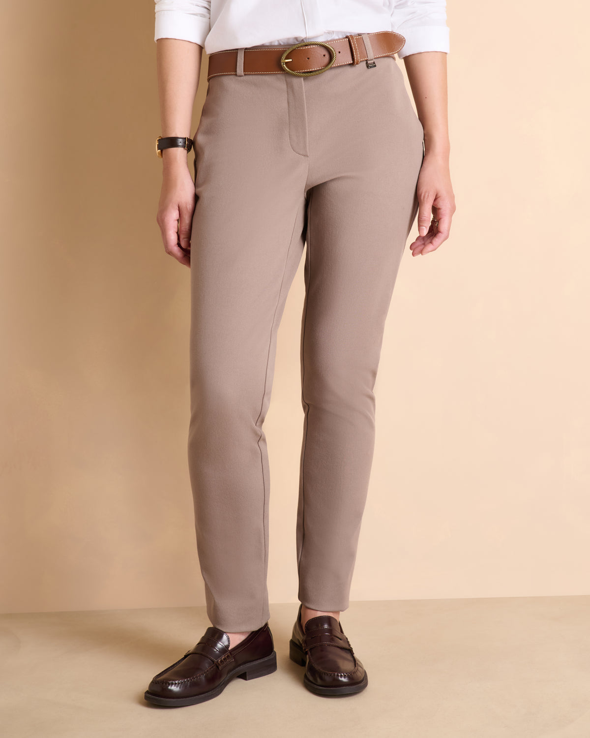 Pantalon marron droit PLUVIER14-BIS-L/14143/040