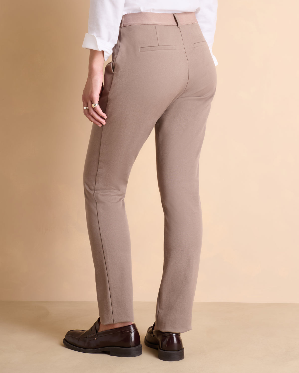 Pantalon marron droit PLUVIER14-BIS-L/14143/040