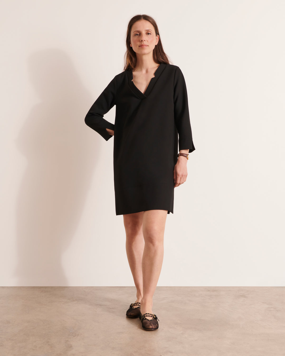 Robe courte droite stretch ROUGETTE12/12085/500