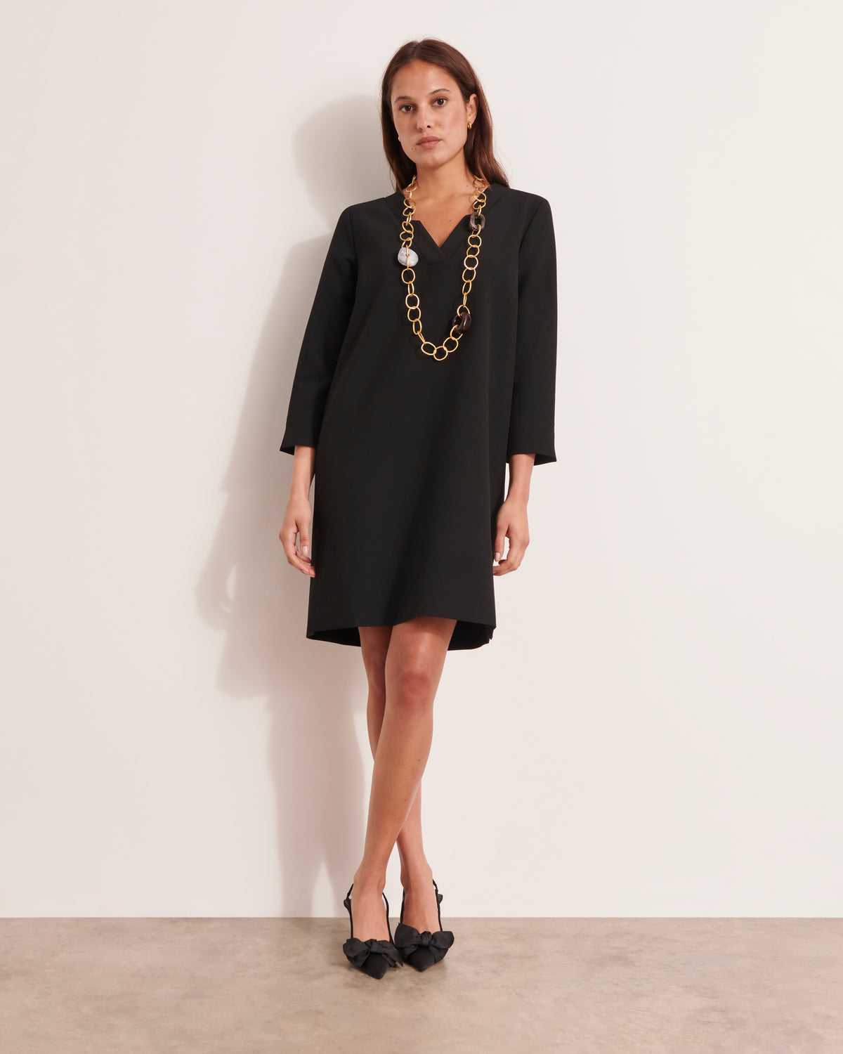 Robe courte droite stretch ROUGETTE12/12085/500