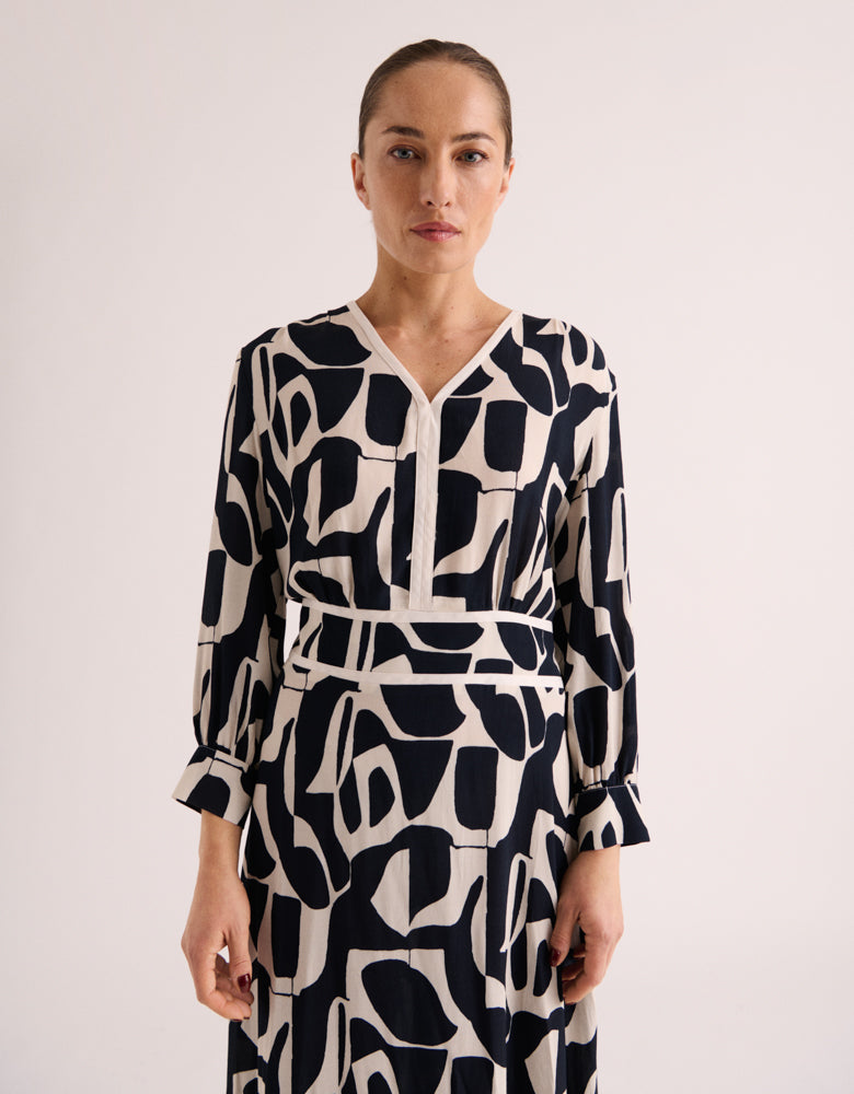Robe longue imprimée RUBENS/88173/670