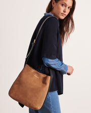 sac besace en cuir camel anse noir et réglable