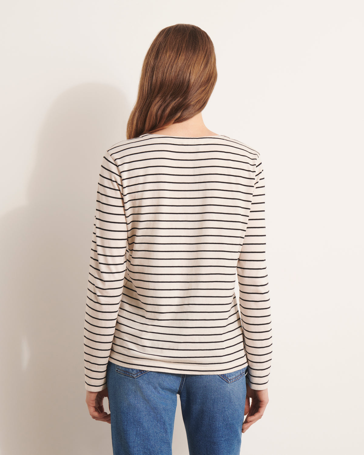 Tee-shirt marinière écru TRIBORD/13070/521