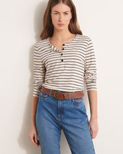 tee-shirt marinière en jersey de coton