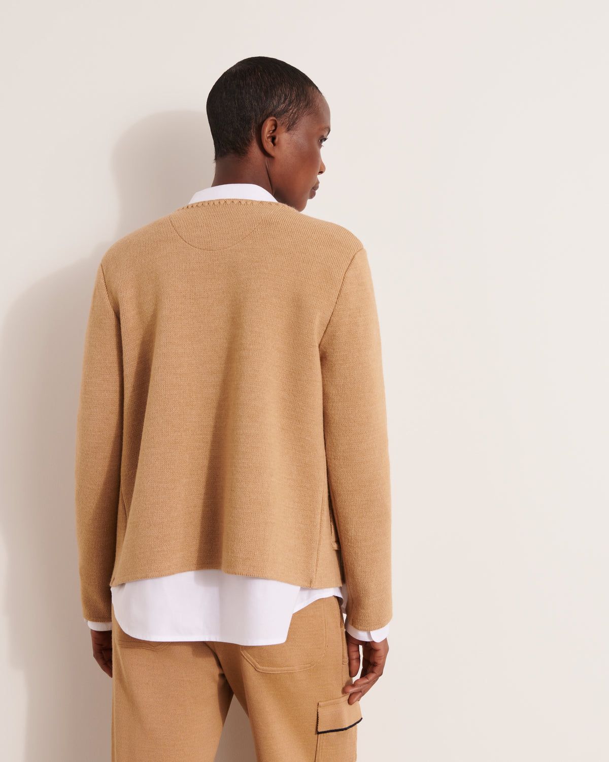 Veste en maille en laine mérinos et alpaga VALEANDRE1927/12015/010