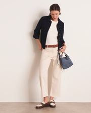veste en maille boutonnée bleu marine