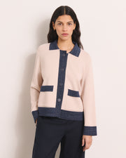 veste en maille milano stretch bicolore