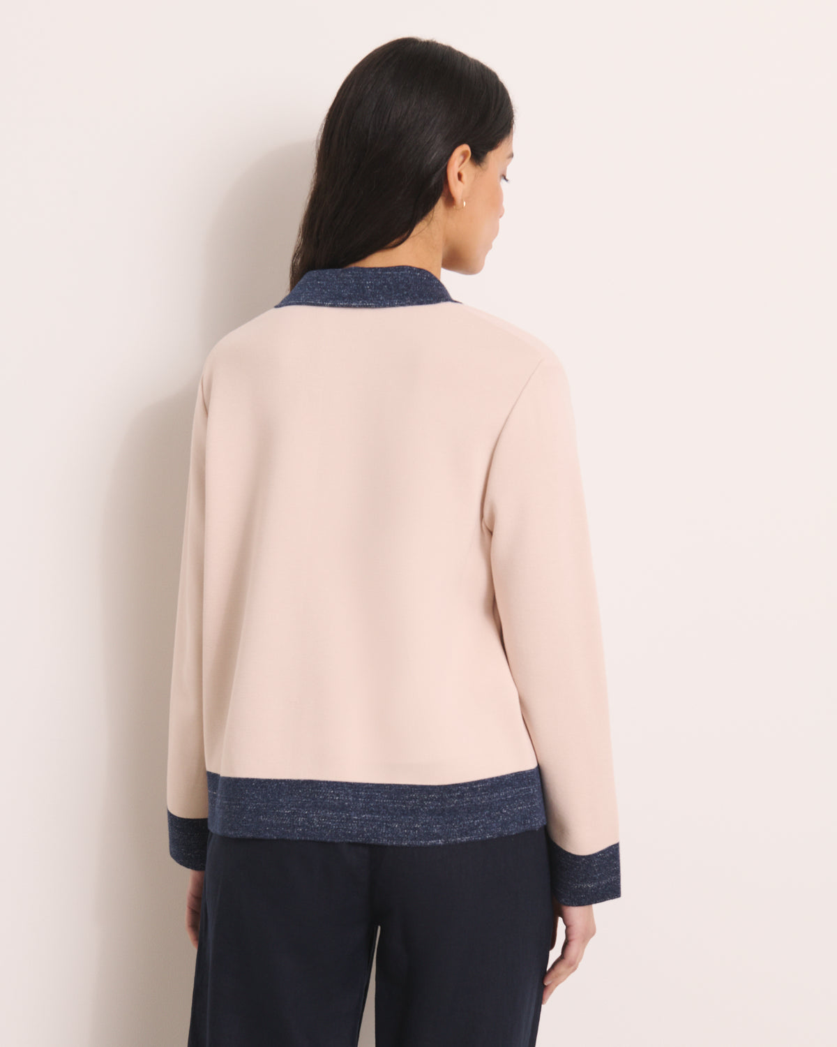 Veste beige en maille milano stretch VIVIENNE13-BI/13001/781