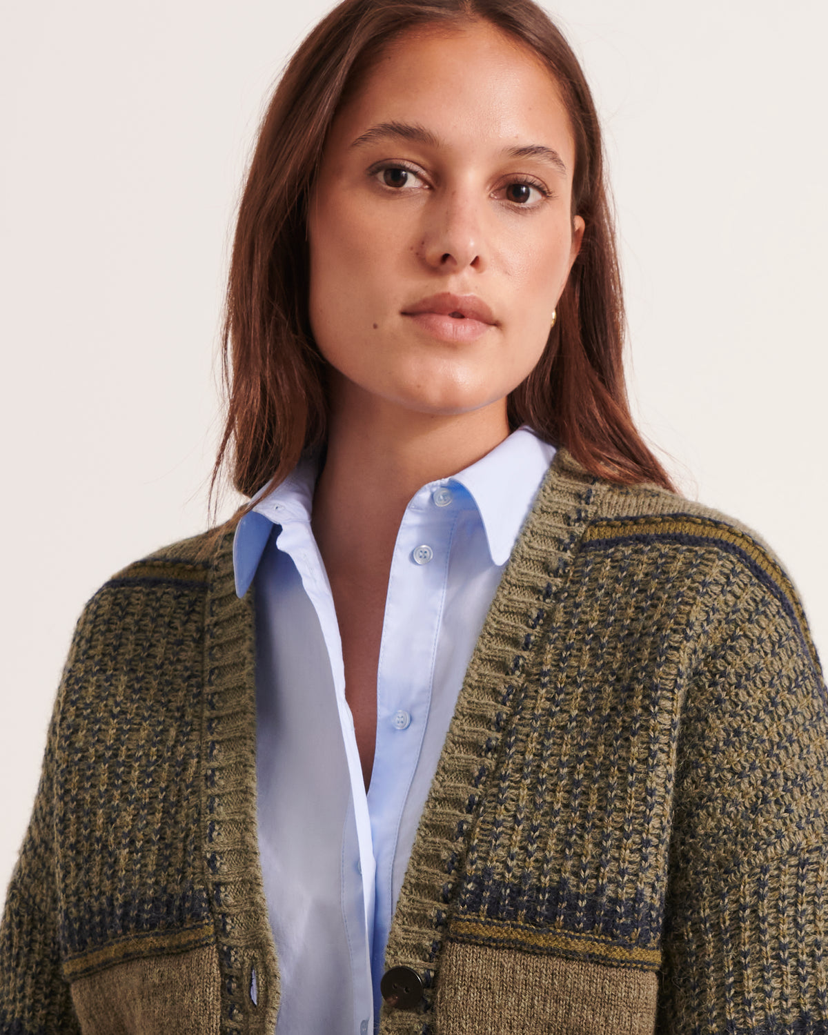 Veste oversize en maille jacquard alpaga et laine VOLIGE-JACQ-BIS/12024/861