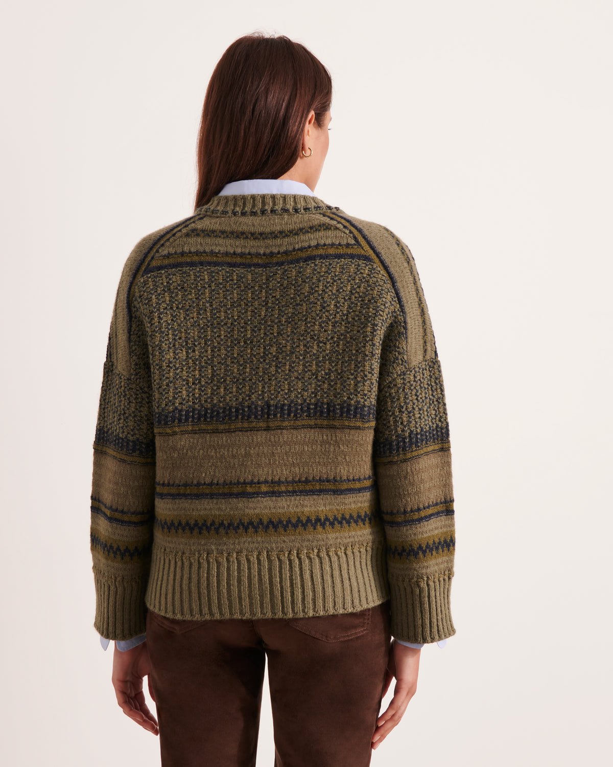 Veste oversize en maille jacquard alpaga et laine VOLIGE-JACQ-BIS/12024/861