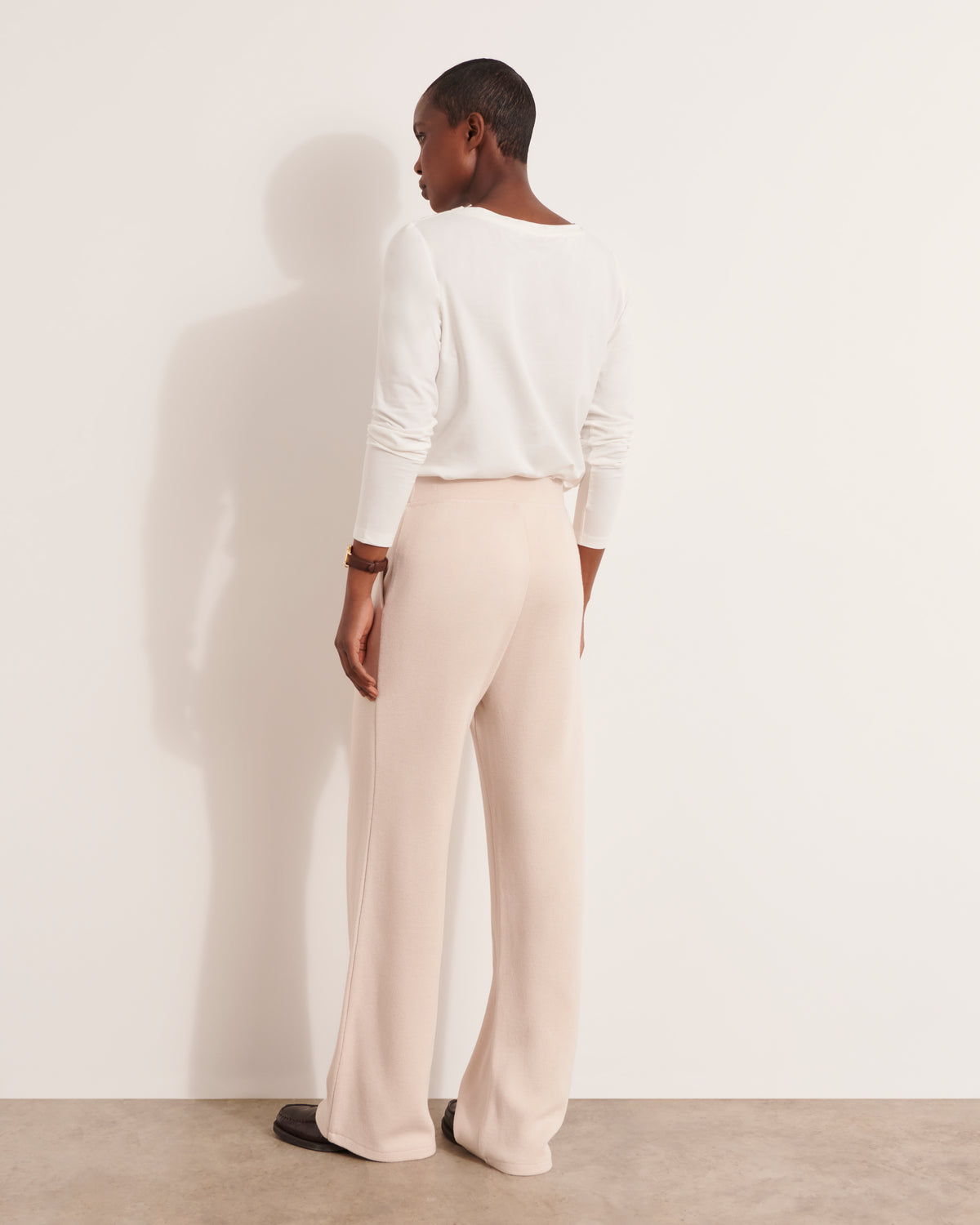 Pantalon large en laine mérinos YAULNE/12248/781