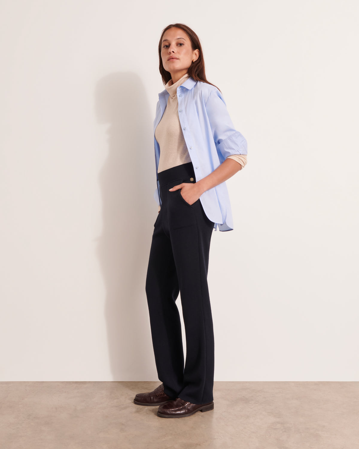 Pantalon en maille YIN-DB1927/12214/312