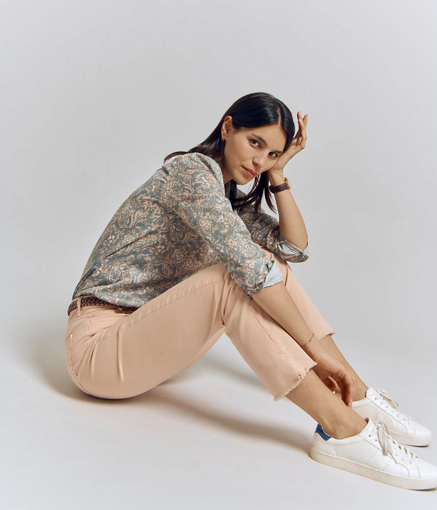Pantalon 7/8ème en coton stretch PIEMON/83248/111
