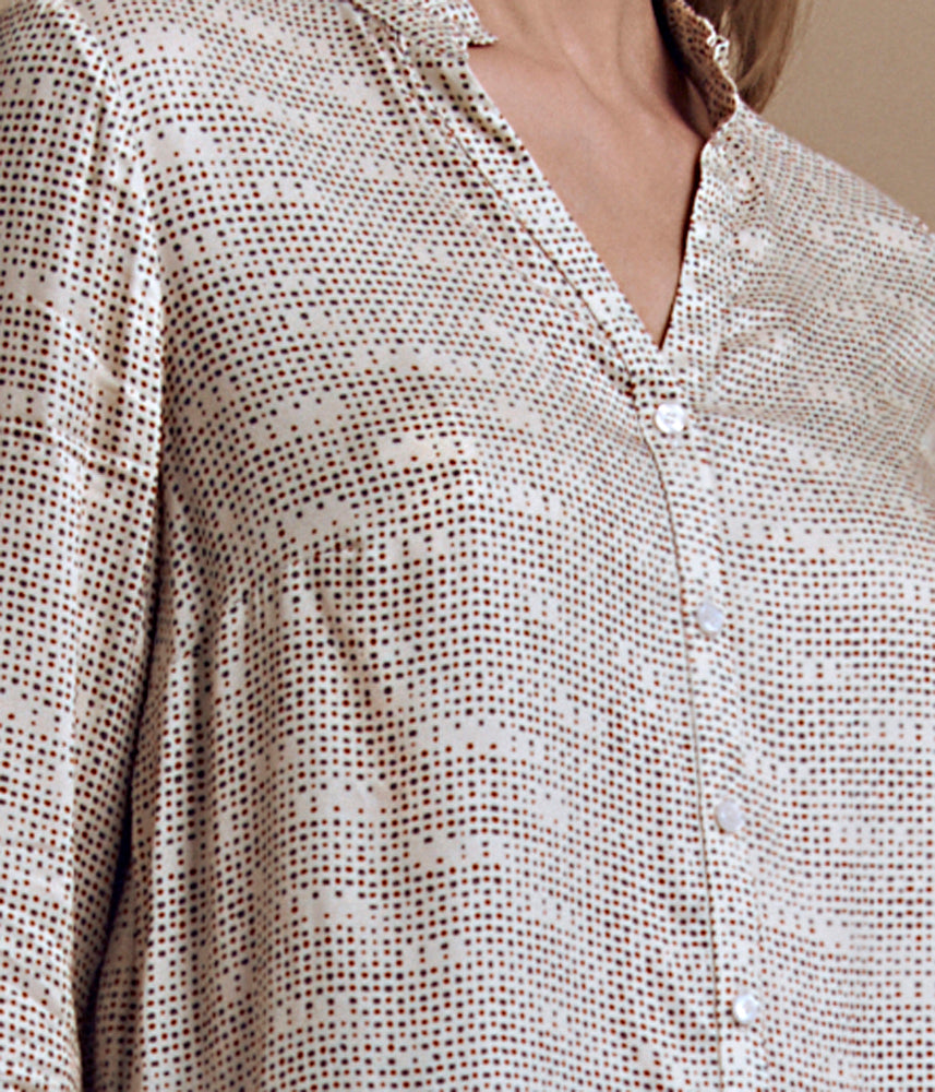 Chemise imprimée en twill de viscose CASSIS/84046/539