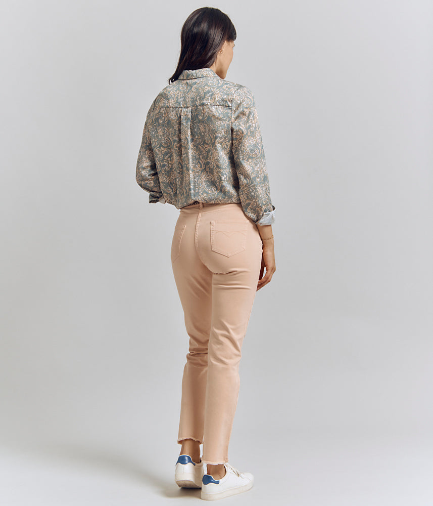 Pantalon 7/8ème en coton stretch PIEMON/83248/111